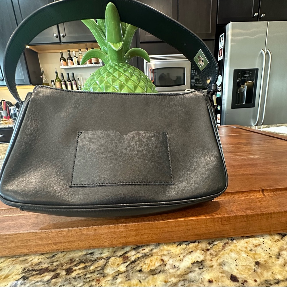 Bally Black Leather Handbag with Silver Accents - Picture 3 of 10